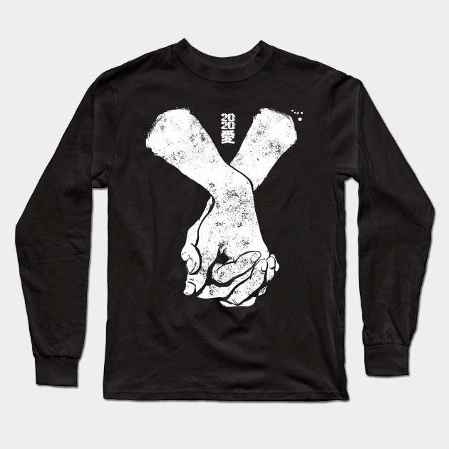 Holding Hands Long Sleeve T-Shirt by Black Tee Inc